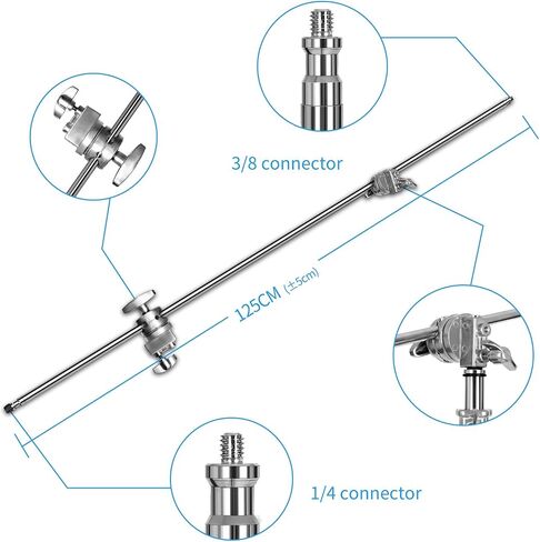 C Stand, 10.8ft/330cm Stainless Steel Heavy Duty Light Stand | Photography Light Stand with Sandbag, Folding Legs, 45 lbs Load Capacity for Studio Softbox, Reflector, Monolight in Saudi Arabia
