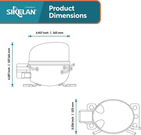 Sikelan Refrigerator Compressor Kit 1/5HP - R600A in Saudi Arabia