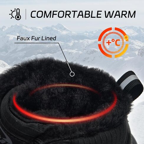 Snow Boots for Women Waterproof Ankle Booties Winter Hiking Boot Durable Warm Fur Lined Boot Non-Slip Warm Climbing Shoes Walking, Cold Weather in Saudi Arabia
