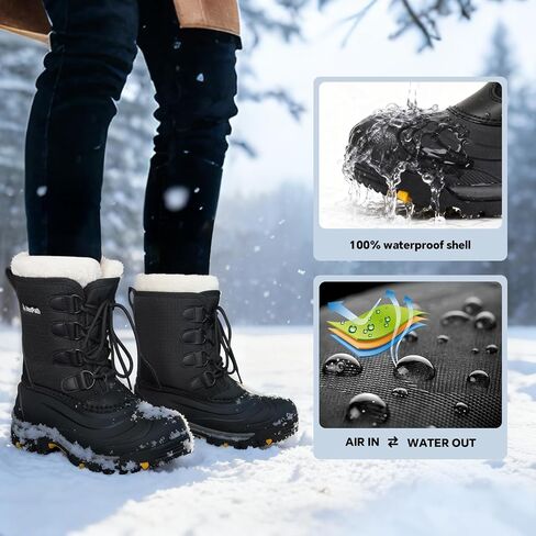 Women's Snow boots Winter boots For Women Waterproof Insulated Ladies Black Winter Ankle Boots 2025 Cute Hiking Work Boots For Women 8 Inch in Saudi Arabia