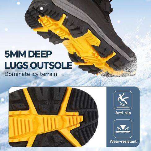 Women's Snow boots Winter boots For Women Waterproof Insulated Ladies Black Winter Ankle Boots 2025 Cute Hiking Work Boots For Women 8 Inch in Saudi Arabia