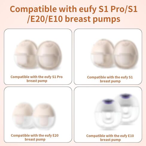 6pcs Breast Pump Spout Cap for Eufy, BPA-Free Silicone Breast Pumping Nozzle Cover Wearable Replacement Parts Spout Cap Compatible with Eufy E10/E20/S1/S1 Pro in Saudi Arabia