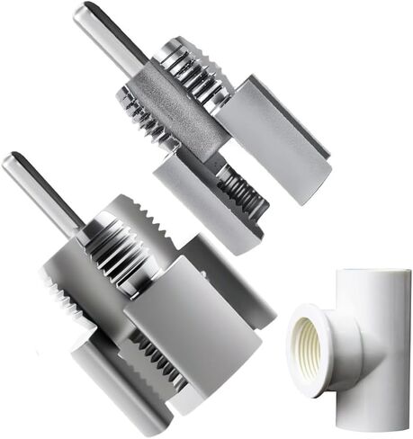 PVC Pipe Threader Cutting Tool - 2PCS Integrated Internal & External Pipe Threading Tool Electric Drill Compatible PVC Pipe Threader Kit, Pipe Sizes Rethreading Tool (1/2"+3/4") in Saudi Arabia