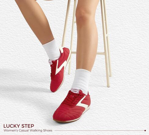أحذية رياضية نسائية خفيفة الوزن من LUCKY STEP، نعل رفيع، أحذية رياضية كاجوال للجري والتمارين الرياضية، أحذية رياضية مريحة للمشي والتنس in Kuwait