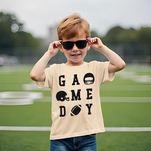 KEKEMI Football Shirts for Toddler Baby Boys Funny Game Day T-Shirt Ballgame Outfit Football Fans Gift Tees Cute Sports Tops in Saudi Arabia