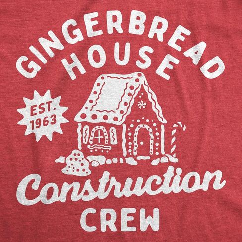 Crazy Dog T-Shirts Gingerbread House Construction Crew Baby Bodysuit Funny Sarcastic Christmas Jumper For Infants in Saudi Arabia