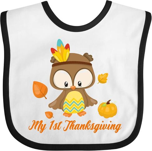 inktastic My First Thanksgiving Owl Baby Bib in Saudi Arabia