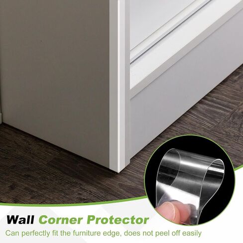 PATIKIL Clear Edge Protector Strip, 2 in x 16.4 ft Table Edge Protector Self Adhesive Cabinet Soft Corner Guard for Furniture Countertop Kitchen Wall Window in Saudi Arabia