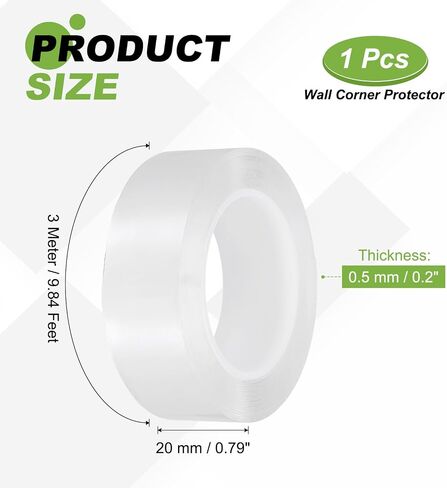 PATIKIL Clear Edge Protector Strip, 2 in x 16.4 ft Table Edge Protector Self Adhesive Cabinet Soft Corner Guard for Furniture Countertop Kitchen Wall Window in Saudi Arabia