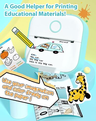 Phomemo T02 Green Portable Sticker Printer - Inkless Bluetooth Thermal Pocket Printer for Study Notes, Stickers, Photos, DIY Printing in Saudi Arabia