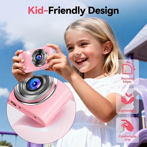 كاميرا رقمية 4K للأطفال: كاميرات بدقة 48 ميجابكسل للتصوير الفوتوغرافي للمراهقين - هدايا كاميرا صور ذات تركيز تلقائي للأطفال الذين تتراوح أعمارهم بين 5 و18 عامًا - كاميرا مدمجة للمبتدئين - كاميرات رقمية صوب والتقط مع بطاقة TF سعة 32 جيجابايت in Saudi Arabia