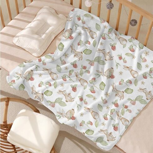 Happy Flute Cute Baby Bed Blankets,Ultra Soft Baby Blanket for Boys,Girls&Toddlers–Cozy Plush Fleece Blanket for Newborns&Kids 30''X40'' (Rabbit) in Saudi Arabia
