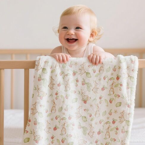 Happy Flute Cute Baby Bed Blankets,Ultra Soft Baby Blanket for Boys,Girls&Toddlers–Cozy Plush Fleece Blanket for Newborns&Kids 30''X40'' (Rabbit) in Saudi Arabia