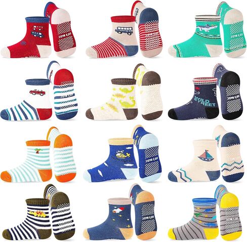جوارب ELUTONG للأطفال الصغار غير قابلة للانزلاق جوارب قابضة للأطفال الصغار والأولاد والأطفال والرضع، 1-7T in Kuwait