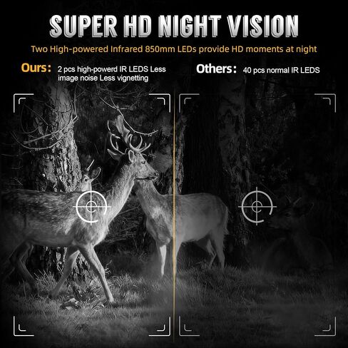 كاميرا Trail Camera 8K 60MP تعمل بالطاقة الشمسية واي فاي مع رؤية ليلية - بطارية مدمجة 7800 مللي أمبير في الساعة، مقاومة للماء IP66، تنشيط الحركة، بطاقة ذاكرة 32 جيجابايت، التحكم في التطبيق in Saudi Arabia