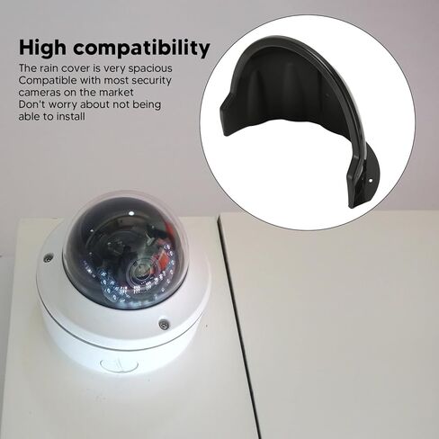 Zopsc Outdoor Security Camera Cover, ABS Plastic Sun Rain Shade Cover for Outdoor Security Camera, High Compatibility, Unnoticeable Cable Design. (Black) in Saudi Arabia