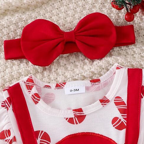 Aopwsrlyi Newborn Baby Girl Thanksgiving Outfits Infant Christmas Outfit Fall Winter Long Sleeve Romper Dress with Headband in Saudi Arabia