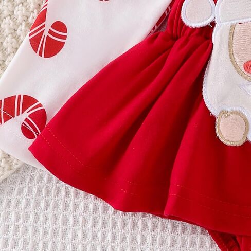 Aopwsrlyi Newborn Baby Girl Thanksgiving Outfits Infant Christmas Outfit Fall Winter Long Sleeve Romper Dress with Headband in Saudi Arabia