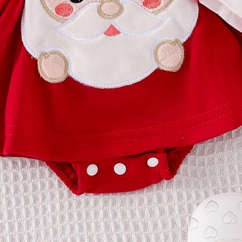 Aopwsrlyi Newborn Baby Girl Thanksgiving Outfits Infant Christmas Outfit Fall Winter Long Sleeve Romper Dress with Headband in Saudi Arabia