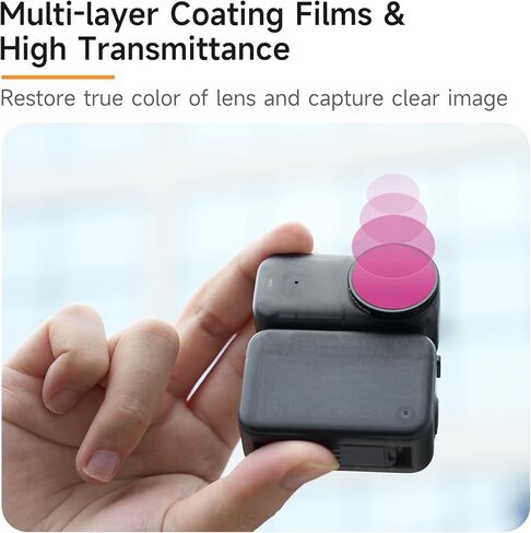 مجموعة مرشحات لملحقات DJI OSMO Nano، انتشار أسود 1/4، CPL، ND16، مرشحات استقطاب محايدة الكثافة زجاجية متعددة الطبقات (CPL/ND16/Black Mist 1/4) in Kuwait