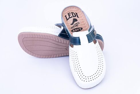Ledi Anatomic 710 Leather Slip-on Womens Ladies Comfort Mule Clogs Slides Slippers Shoes in Kuwait