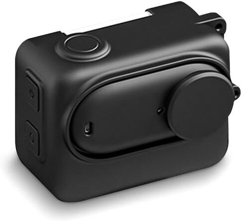 for Insta360 GO 3S PULUZ Camera Charging Box Silicone Cover with Lens Cap & Strap (Black) in Saudi Arabia