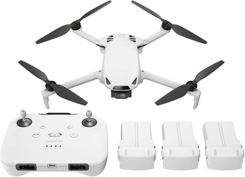 Skyrover S1 Mini Drone Combo مع كاميرا فيديو 4K/60 إطارًا في الثانية، تثبيت ثلاثي المحاور، نقل فيديو 39000 قدم، أقل من 249 جرام، تتبع تلقائي، وقت طيران 120 دقيقة مع 3 بطاريات in Kuwait