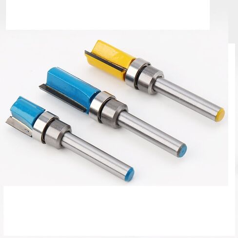 3PCS Router Bits for Woodworking Router Bit Set 1/4 Shank Straight Carbide Alloy Wood-Working Milling Cutter 1/4" Shank Dia Top Bearing Flush Trim Routers Bit Wood-Working Milling Cutter in Saudi Arabia
