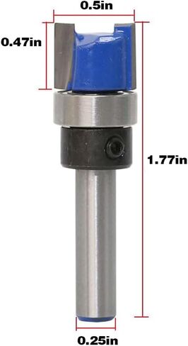 3PCS Router Bits for Woodworking Router Bit Set 1/4 Shank Straight Carbide Alloy Wood-Working Milling Cutter 1/4" Shank Dia Top Bearing Flush Trim Routers Bit Wood-Working Milling Cutter in Saudi Arabia