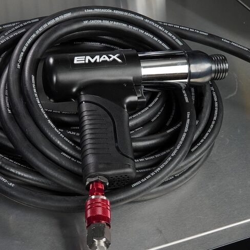 مجموعة مطرقة الهواء EMAX - مجموعة أدوات مطرقة هوائية 2,100 نبضة في الدقيقة مع قبضة TPR مضادة للاهتزاز و4 قطع إزميل متنوعة مقاس 3/4 بوصة × 7 بوصة - EATHM10S1P in Kuwait