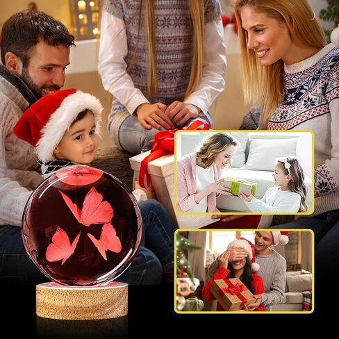 3D Axolotl Crystal Ball Night Light with 16 Color LED Wooden Base, Upgraded 3.15 Inch Axolotl Glass Ball Lamp with Remote Control Cool Desk Decor Gifts for Kids Girls Boys Friends Fans in Saudi Arabia