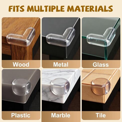 16 Pack Corner Protector Baby Proofing Corners and Edges Table Corner Protectors for Furniture Baby Safety Covers Clear Corner Guards & Edge Protectors Sharp Corner Bumpers (L Shaped+Ball Shaped) in Saudi Arabia