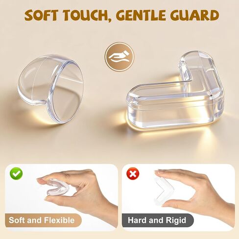 16 Pack Corner Protector Baby Proofing Corners and Edges Table Corner Protectors for Furniture Baby Safety Covers Clear Corner Guards & Edge Protectors Sharp Corner Bumpers (L Shaped+Ball Shaped) in Saudi Arabia