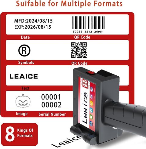 Handheld Inkjet Printer with 2 Quick-Drying Ink Cartridge in Saudi Arabia