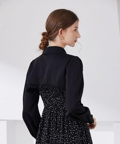 Detachable Blouse False Collar Half Shirt Long Sleeved Fake Collar Crop Top For Women in Saudi Arabia