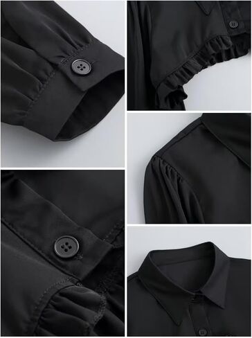 Detachable Blouse False Collar Half Shirt Long Sleeved Fake Collar Crop Top For Women in Saudi Arabia