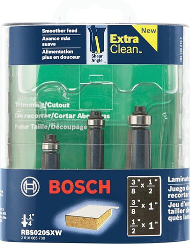 Bosch RBS020SXW 3 Pc. Laminate Trim Router Bit Set in Saudi Arabia