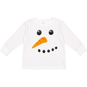 تي شيرت Inktastic Snowman Face للأطفال الصغار بأكمام طويلة in Saudi Arabia