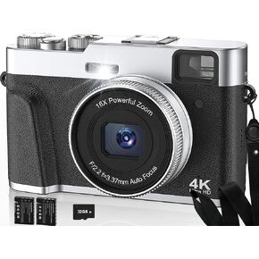 كاميرا رقمية بدقة 4K للتصوير الفوتوغرافي، وكاميرا تسجيل فيديو بدقة 48 ميجابكسل مع فلاش ومعين منظر، وكاميرا محمولة مضادة للاهتزاز وتكبير 16 مرة للسفر والتقاط الصور، وبطاقة 32 جيجابايت، بطاريتان in Kuwait