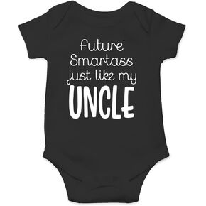 CBTwear Future Smartass Like My Uncle - ملابس أطفال - ملابس مضحكة لحديثي الولادة للبنين والبنات in Kuwait