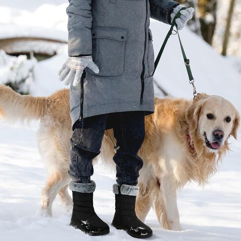 Snow Boots for Women Mid Calf 2025: Winter Warm Fur Lined Shoes Comfortable Waterproof Footwear with Zipper for Outdoor in Saudi Arabia