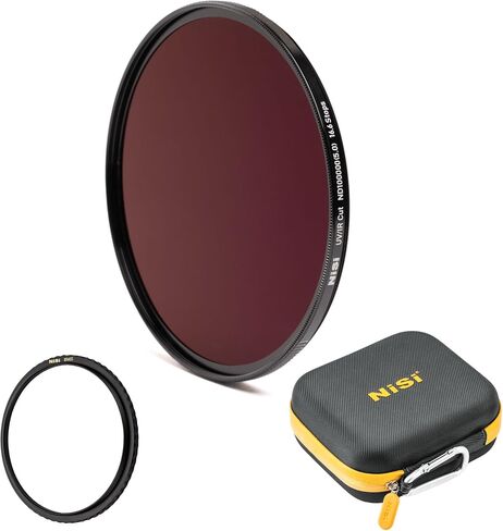 NiSi 67/82 ND5.0 Caddy Bundle - 82mm UV/IR Cut ND100000 (16.6 Stops), Brass 67-82mm Step-up Adapter Ring, Filter Caddy Case - Celestial Event Photography Neutral Density Filter in Saudi Arabia
