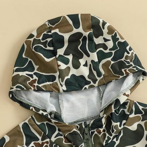 Kids Zip Up Hoodie Toddler Baby Boy Sweatshirt Warm Patchwork Hunting Camo Pullover Top Fall Winter Clothes in Kuwait