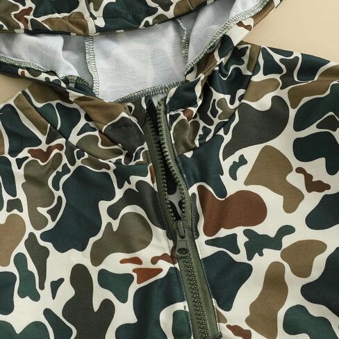 Kids Zip Up Hoodie Toddler Baby Boy Sweatshirt Warm Patchwork Hunting Camo Pullover Top Fall Winter Clothes in Kuwait