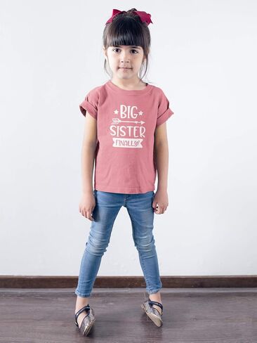 قمصان إعلان الأخوة من Olive Loves Apple Big Sister أخيرًا لملابس الأخوة والرضع والفتيات الصغار in Saudi Arabia
