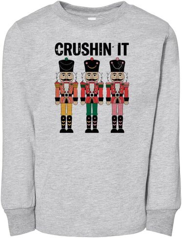 Nutcracker Crushin it Toddler Kids Long Sleeve T-Shirt in Saudi Arabia