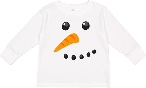 inktastic Snowman Face Toddler Long Sleeve T-Shirt in Saudi Arabia
