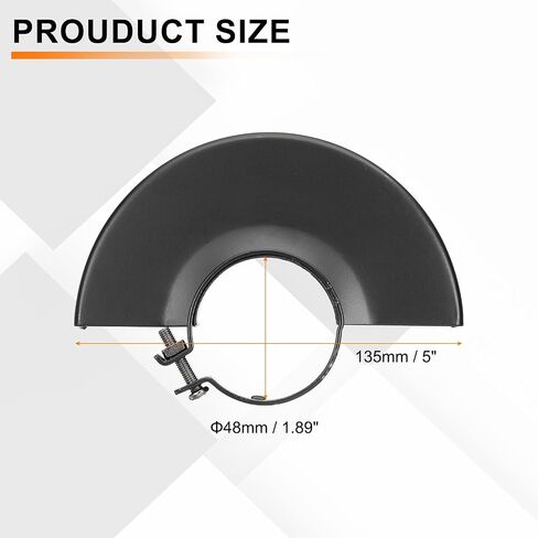 PATIKIL Angle Grinder Guard 5" (135mm) 1.89" Dia, Metal Adjustable Angle Grinder Safety Guard Wheel Disc Blades Protective Cover Shield Replacement, Black in Saudi Arabia