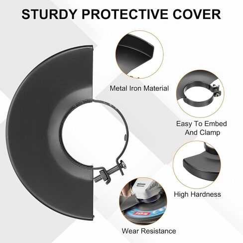 PATIKIL Angle Grinder Guard 5" (135mm) 1.89" Dia, Metal Adjustable Angle Grinder Safety Guard Wheel Disc Blades Protective Cover Shield Replacement, Black in Saudi Arabia
