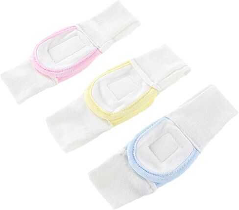 jojofuny 3PCS Infant Cotton Diaper Fastening Tape Adjustable Stretchy for Baby Diapers Blue Yellow Pink Convenient Reusable Fasteners for Newborns in Saudi Arabia